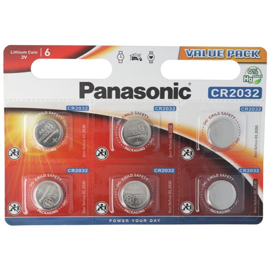 CR2032 Panasonic lityum pil 6 set, IEC CR 2032